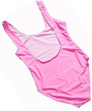 Women's Backless One Piece Swimsuits - Birthdaysuit-pink-wh - CZ18NIAQCTY $27.43-Racing