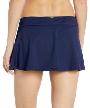 Women's Color Blast Solids Rock Swim Skirt Bottom - Navy - C71868TMZKE $45.13-Bottoms