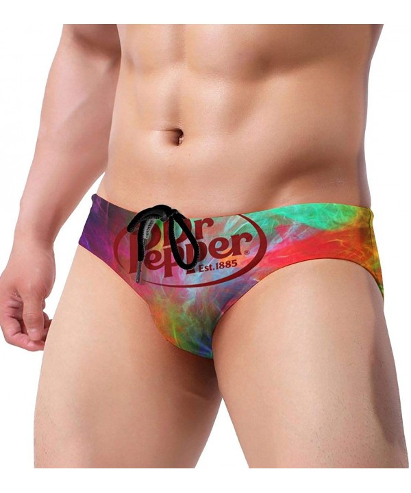 Dr Pepper Logo Men's Beach Swimming Trunks Brief Swimsuit Swim Underwear Boardshorts - Dr Pepper Logo4 - CH19CAD3WUL $27.06-B...