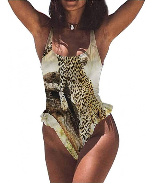 Bikini Safari- Collage Local Wild Animals Fits All Different Body Types - Multi 15-one-piece Swimsuit - CS19E7G24EN $26.97-Bo...