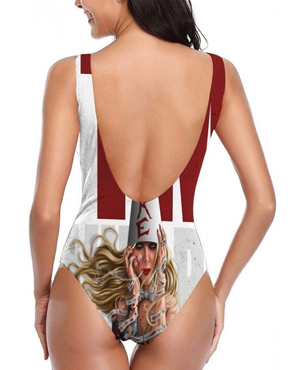 Maria Brink Shirt Swimwear Women Sexy One Piece Swimsuit Halter Bikini-One-Piece Swimsuit - CD19C6ZWI2E $19.39-One-Pieces