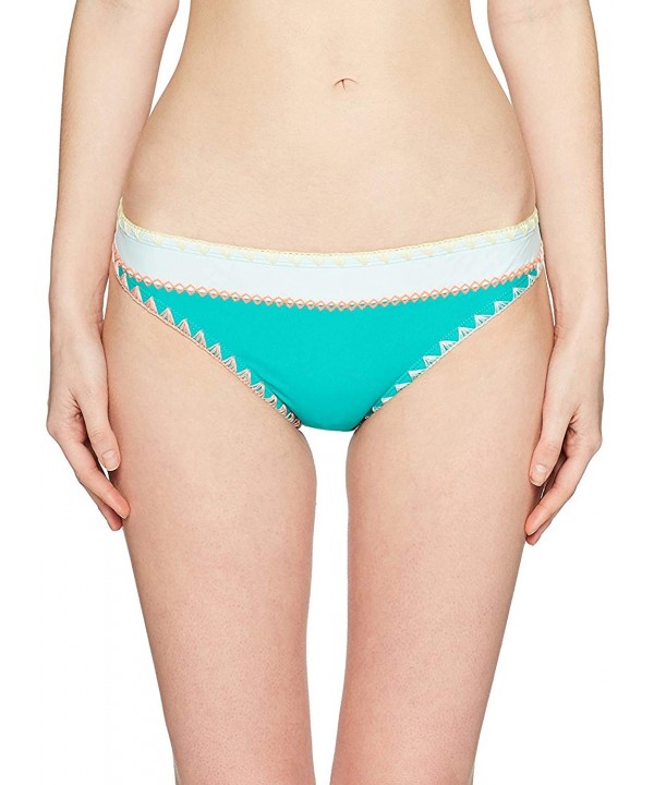 Junior's Color Block Hipster Bikini Swimsuit Bottom - Sea Green - CG185AEMLA3 $13.16-Bottoms