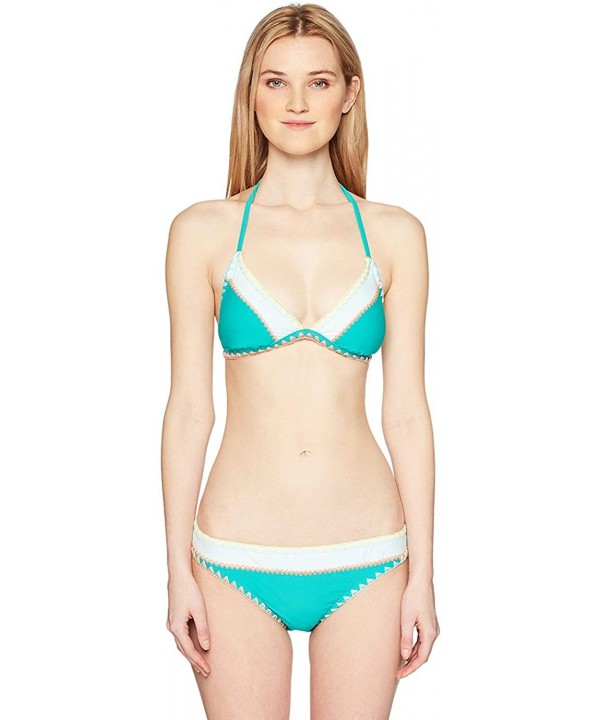 Junior's Color Block Hipster Bikini Swimsuit Bottom - Sea Green - CG185AEMLA3 $13.16-Bottoms