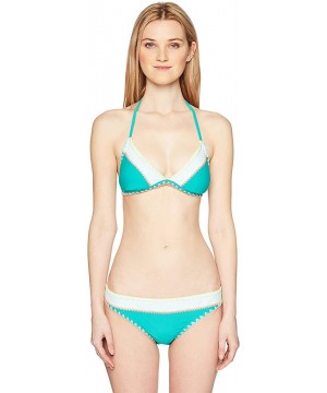 Junior's Color Block Hipster Bikini Swimsuit Bottom - Sea Green - CG185AEMLA3 $13.16-Bottoms