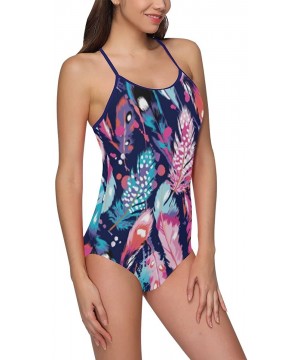 Unique Custom One Piece Swimsuit Swimwear Bathing Suit for Women Juniors (XS-3XL) - Multi 4 - CM18EMW7MZS $22.23-One-Pieces