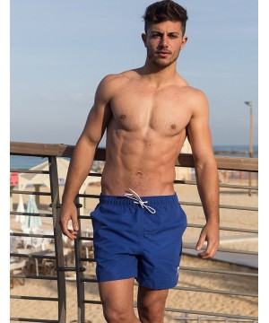 Men Swimwear Swimsuits Swim Beach Board Surf Shorts Quick Drying Trunks - Blue - CP18EMRA9TD $38.69-Board Shorts