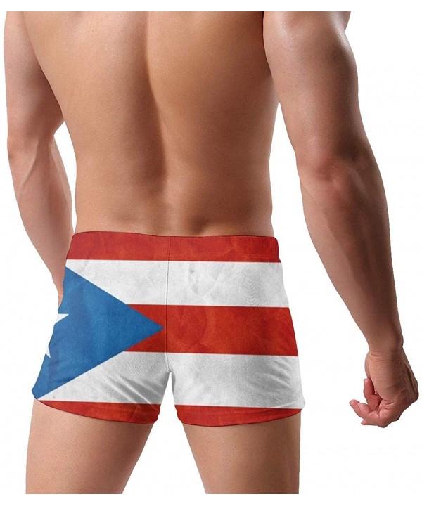 Men's Low Rise Swim Briefs Bulge Swim Trunks - Puerto Rico Flag - CP19C5ML5E6 $29.29-Briefs