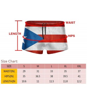 Men's Low Rise Swim Briefs Bulge Swim Trunks - Puerto Rico Flag - CP19C5ML5E6 $29.29-Briefs