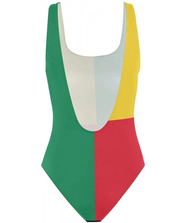 Womens Swimsuits Barbados Flag One Piece Tankini Girls Monokini - Benin Flag - CV18R2M9RT0 $22.61-One-Pieces