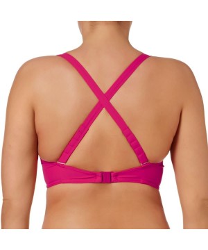 In The Mix Black Banded Halter Bikini Top - Pink - CN11OGXIGWD $36.55-Tops