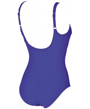 Women's Tiffany U Back C-Cup One Piece Swimsuit - Bright Blue / Rose Violet / Mango - CT18CD3R7QZ $21.08-Racing