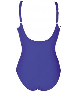 Women's Tiffany U Back C-Cup One Piece Swimsuit - Bright Blue / Rose Violet / Mango - CT18CD3R7QZ $21.08-Racing