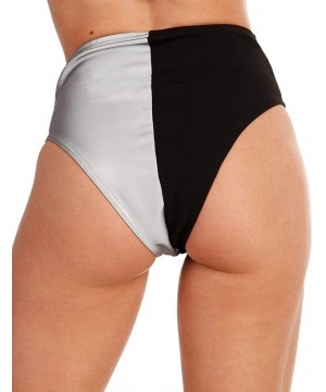 Women's High Waisted Checkered Print Rave Booty Shorts - Gemini Reflective - CJ18TLEAQE9 $24.07-Bottoms