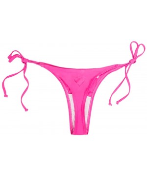 2020 Summer Deals Women Swimwear Brazilian Cheeky Bikini Bottom Side Tie Thong Bathing Swimsuit - Hot Pink - CC193X6H7OQ $9.9...