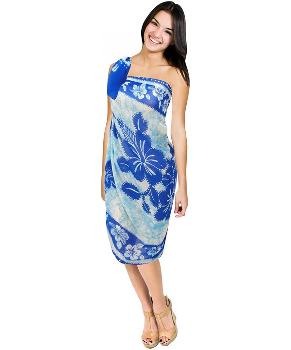 Women's Sarong Swimsuit Cover Up Summer Beach Wrap Skirt Full Long F - Blue_k478 - C6110GKJMKP $13.23-Cover-Ups