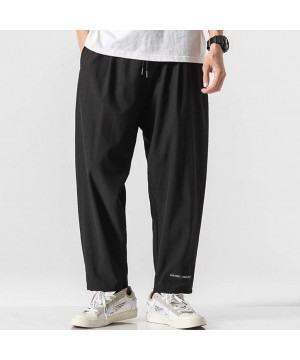 Men Casual Pants Relaxed-fit Straight-Leg Trouser Fashion Loose Joggers Sweatpants - Black - C618UYUGX6I $17.70-Rash Guards