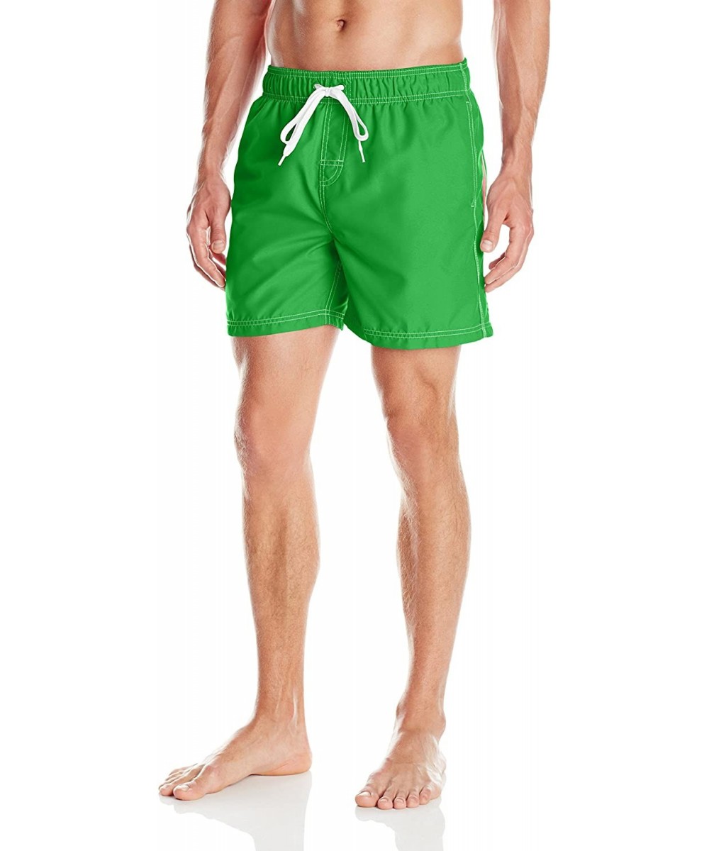 Men's Jetty Geo Volley Swim Trunk - Reflex Green - CI12G580QER $12.29-Trunks