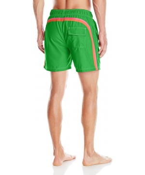 Men's Jetty Geo Volley Swim Trunk - Reflex Green - CI12G580QER $12.29-Trunks