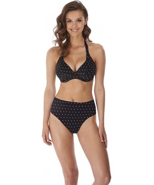 Jewel Cove Halter Bikini Top - Black - CS18UA6T409 $51.58-Tops