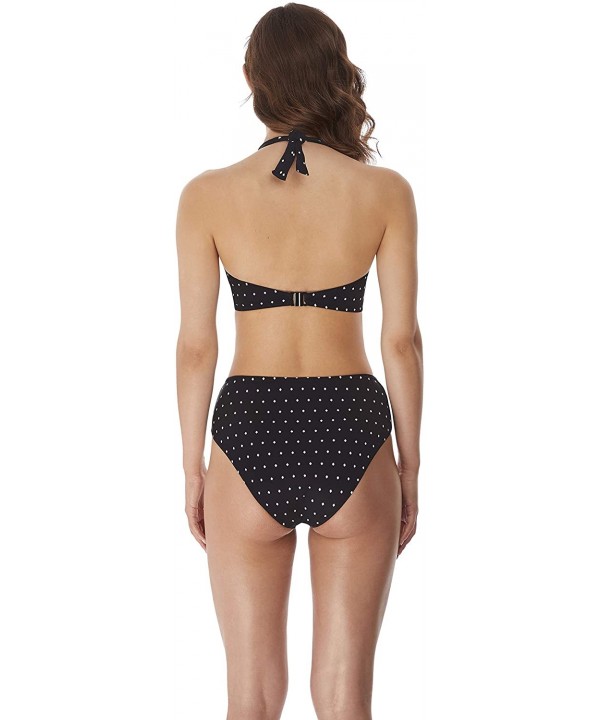 Jewel Cove Halter Bikini Top - Black - CS18UA6T409 $51.58-Tops