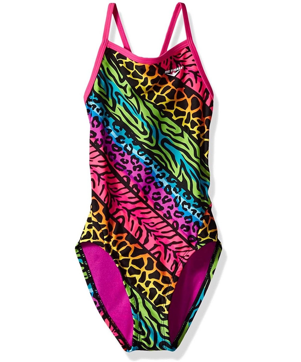 Adult Women's Jungle Mania Wing Back Swimsuits - Multi Color - CM12BB1VWRN $34.50-Racing