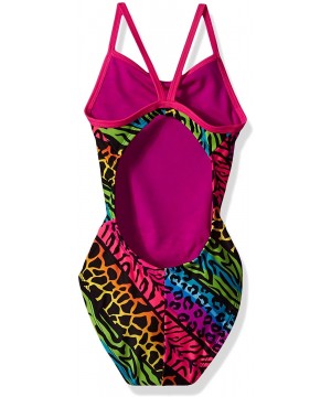 Adult Women's Jungle Mania Wing Back Swimsuits - Multi Color - CM12BB1VWRN $34.50-Racing