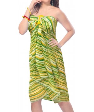 Women's Sarong Swimwear Cover-Up Wrap Tie Skirt Plus Size Full Long J - Green_l780 - CC110GKJHI7 $17.92-Cover-Ups