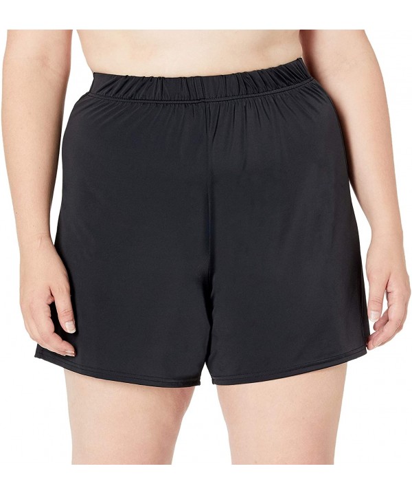 Women's Solid Swim Short - Black - CV19732YXGM $26.11-Tankinis