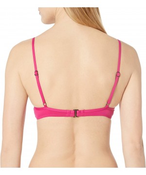 Women's Underwire Bra Bikini Swimsuit Top - Hot Fuchsia - CE18ZMLN8YW $13.12-Tops