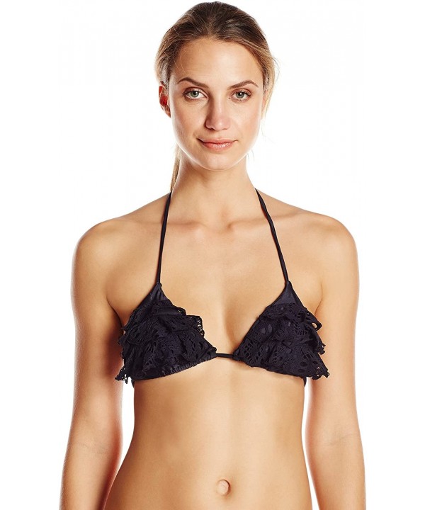 Women's Lace Diva Ruffle Tri Bikini Top - Multi - C711R3BUVBT $28.82-Tops