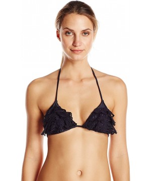 Women's Lace Diva Ruffle Tri Bikini Top - Multi - C711R3BUVBT $28.82-Tops