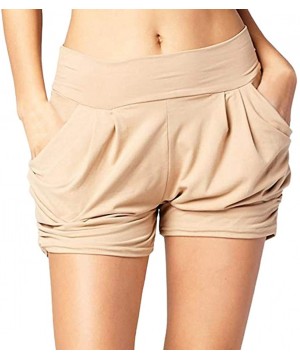 Ultra Soft Harem Shorts for Women - D Khaki - CR19C92D3M7 $8.76-Board Shorts