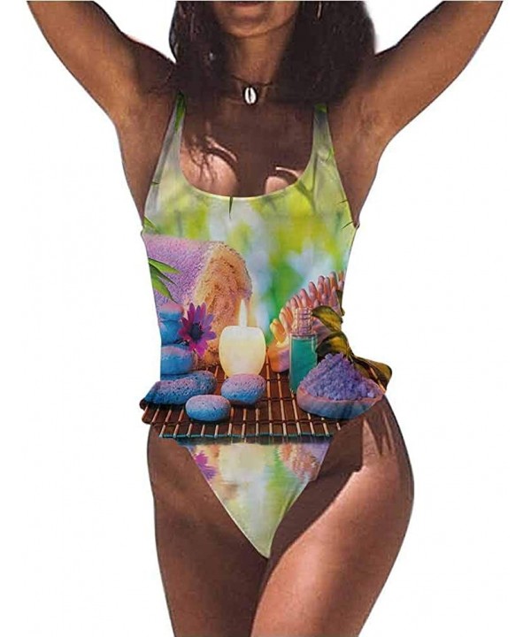 High Cut Bikini Spa- Oriental Culture Meditation Great for Trip to Hawaii - Multi 13-one-piece Swimsuit - C219E79WCOW $46.25-...