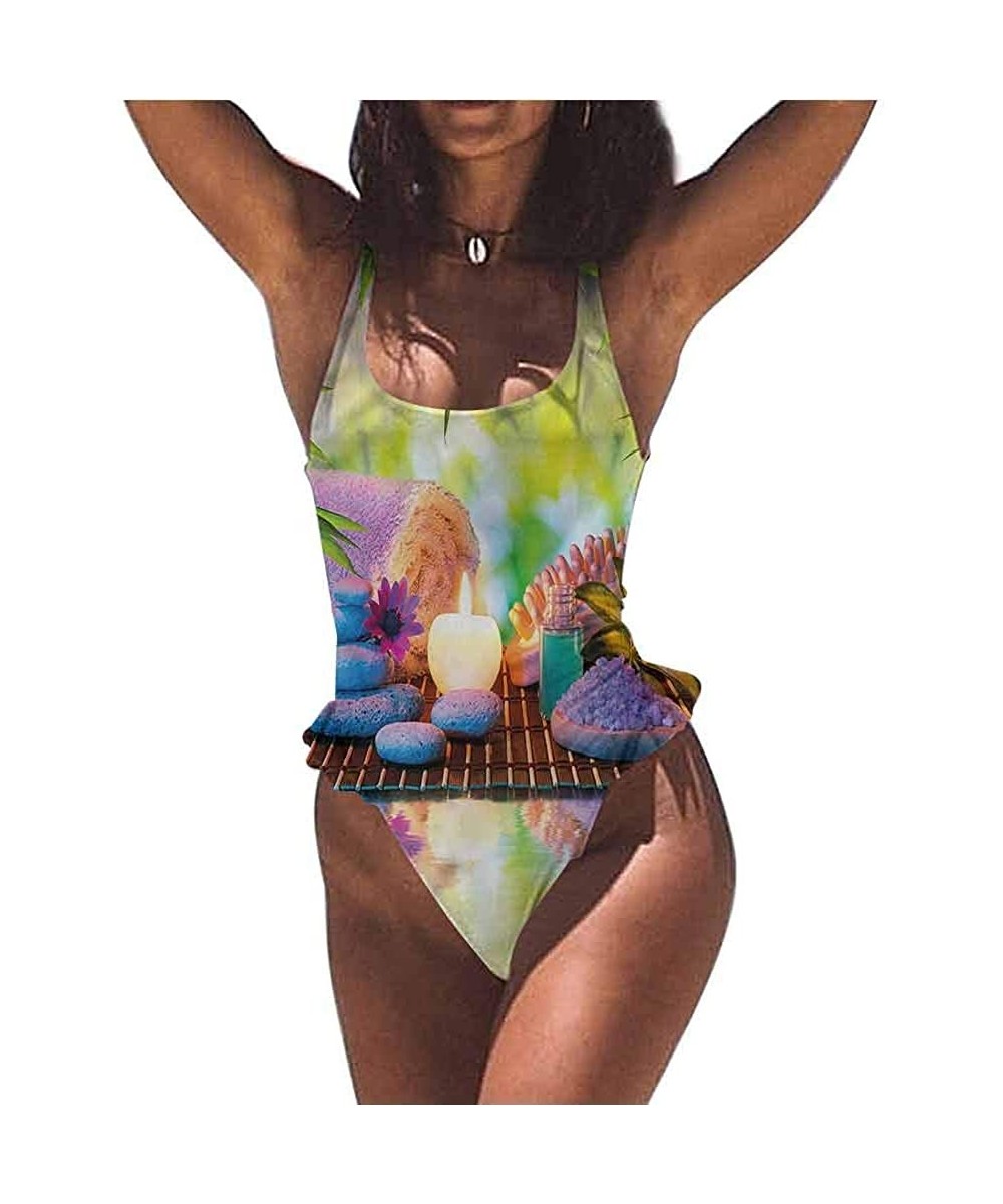 High Cut Bikini Spa- Oriental Culture Meditation Great for Trip to Hawaii - Multi 13-one-piece Swimsuit - C219E79WCOW $46.25-...