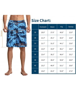 Board Shorts for Men Swim Trunks Long Quick Dry with Lining and Pockets - 04/Grey - CK196DE3W5D $14.27-Trunks