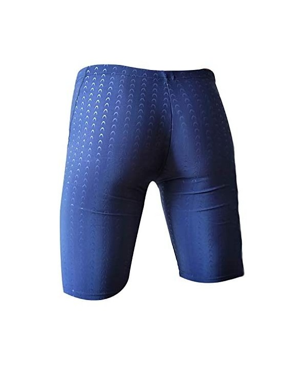 Men's Classic Drawstring Inside Knee Length Slim Fit Swim Shorts Quick Dry Water Athletic Trunks Surfing Pants - Blue - C918U...