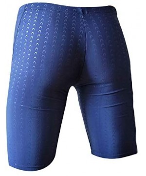 Men's Classic Drawstring Inside Knee Length Slim Fit Swim Shorts Quick Dry Water Athletic Trunks Surfing Pants - Blue - C918U...