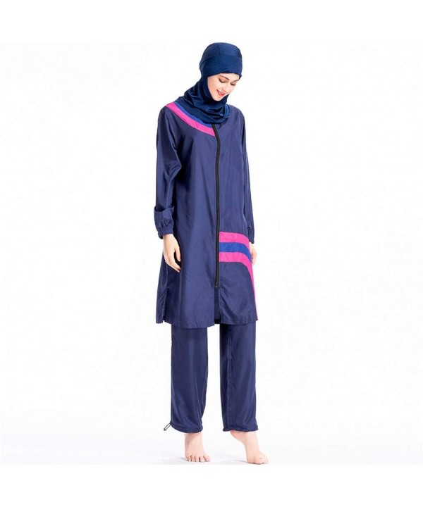 Women Muslim Bathing Suit with Cap Muslim Islamic Burkini Swimwear Swimsuit CapsA - CO18SMMWWK4 $28.40-One-Pieces