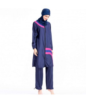 Women Muslim Bathing Suit with Cap Muslim Islamic Burkini Swimwear Swimsuit CapsA - CO18SMMWWK4 $28.40-One-Pieces