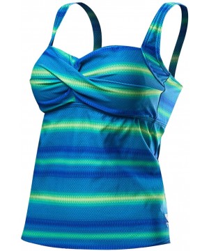 Women's Tankini - Blue/Green - C118D0XC3OS $22.33-Racing