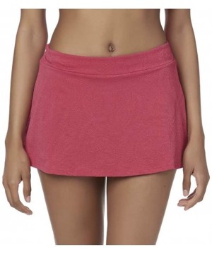 Women's Jacquard Swim Skirt - Paisley - Vivacious Pink - CN19C23DZCR $19.72-Bottoms