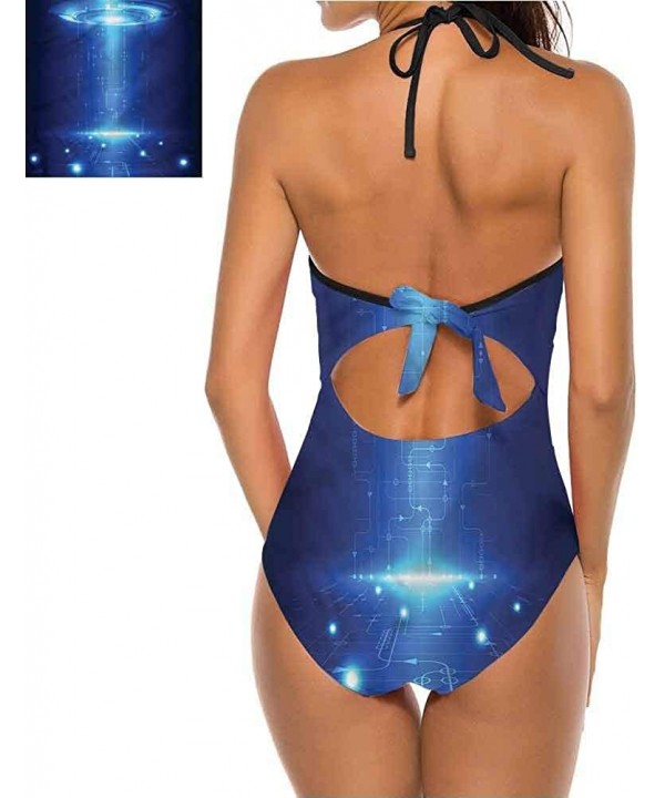 Sexy Swimwear Bathing Swimsuit Celestial Meteorite Great for Trip to Hawaii - Multi 18 - C9190AW0Z72 $42.59-One-Pieces