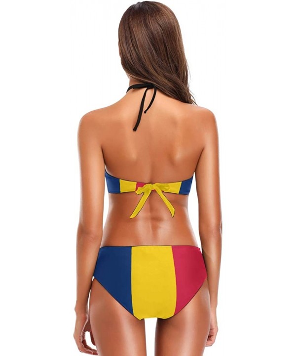 Flag 2 PC Swimsuits Woman Bikini High Neck Swimwear S-3XL - Multi 18 - CZ18NN39H4W $25.50-Sets