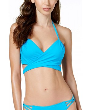 Womens Simone Underwire Wrap Bikini Swim Top - Tidal Wave - CF18ONKY4GA $15.25-Tops