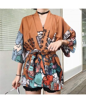 Women's Summer Loose fit Beach Japanese Kimono Cover up OneSize US S-XL - Style 30 - CI198ZZ7DLE $20.51-Cover-Ups