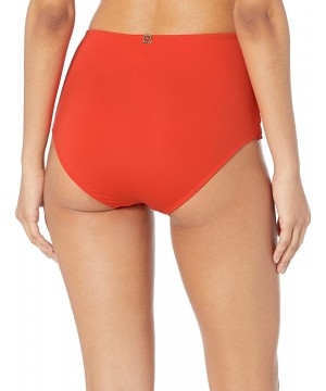 Women's Nectarine Medium Coverage Bikini Bottom - Red - CA18HTK5R3E $10.26-Sets