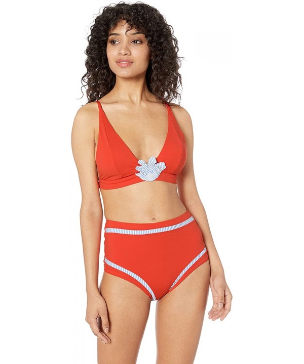 Women's Nectarine Medium Coverage Bikini Bottom - Red - CA18HTK5R3E $10.26-Sets