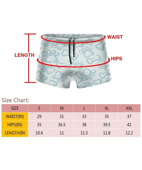 Pink Pizza Pattern Men's Swim Boxer Briefs Breathable Swimwear Sexy Square Leg Swimsuit Quick Dry Underwear Shorts - Pale Blu...