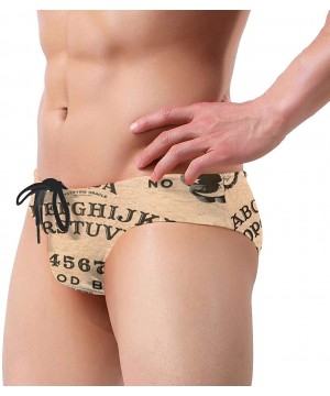 Mens Tropical Ouija Witch Board Swim Briefs Drawstring Bikini Sport Swimsuit Surf Shorts Trunks - Black - CD18U5YURDM $20.38-...