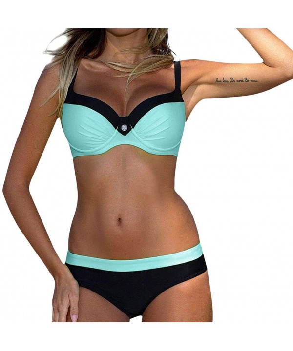 Womens Padded Push-Up Bra Bikini Set Swimsuit Bathing Suit Swimwear Beachwear Flawless Women's Swimsuits - D - C318T0RT8XO $2...